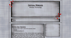 Desktop Screenshot of criticalwireless.com